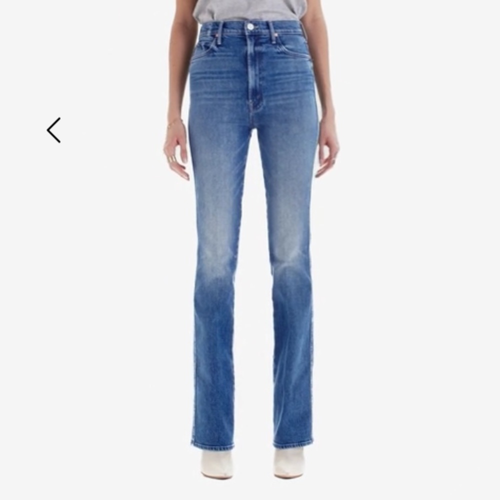 High waisted Mother Jeans “smoking’ double heel” LONG